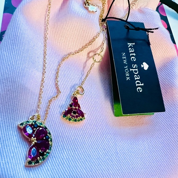 $79 Kate Spade Watermelon Mini Pendant Necklace - Picture 4 of 7